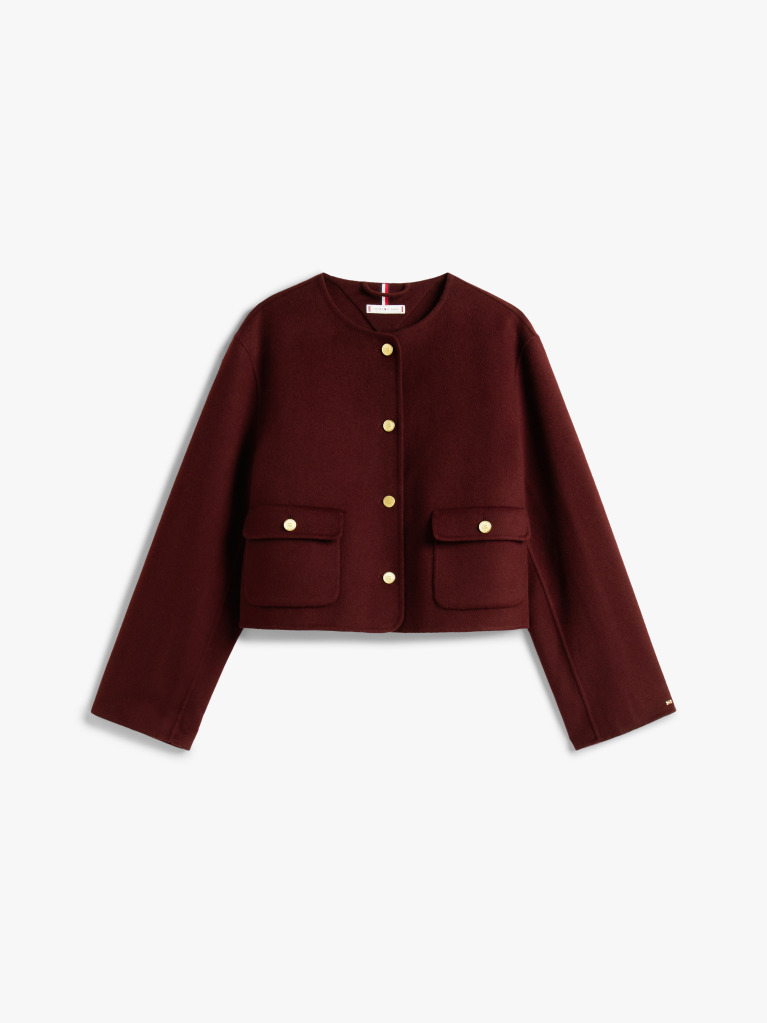 Red Double-Faced Wool Blend Jacket  Women