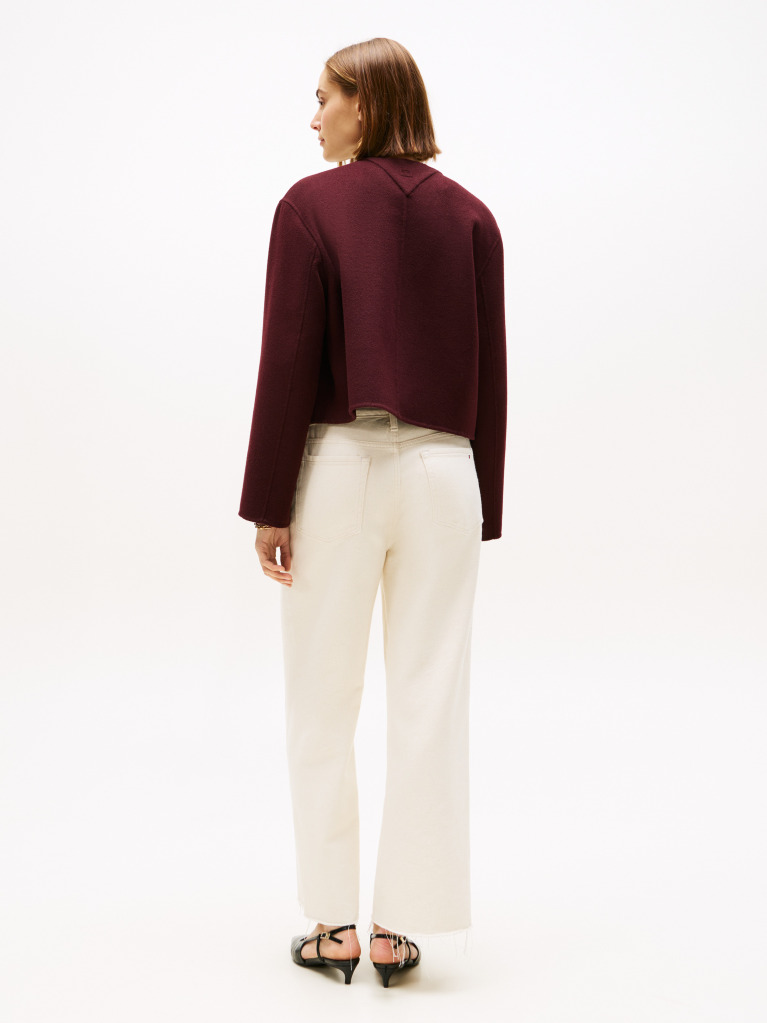 Red Double-Faced Wool Blend Jacket  Women