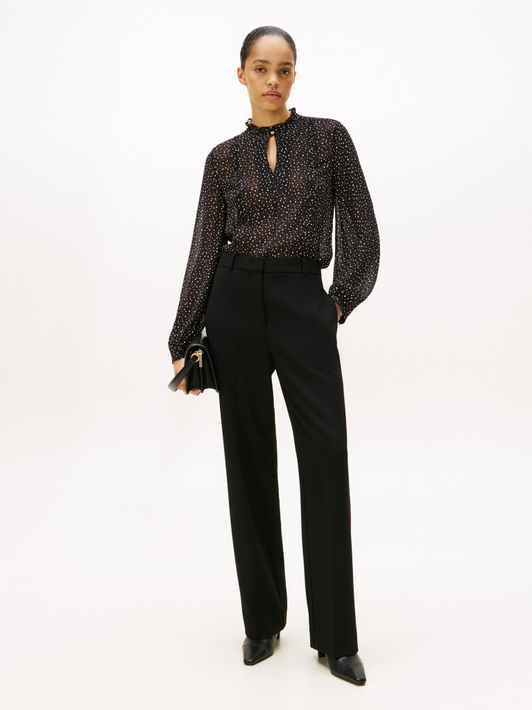 Multi Viscose Georgette Long Sleeve Blouse  Women