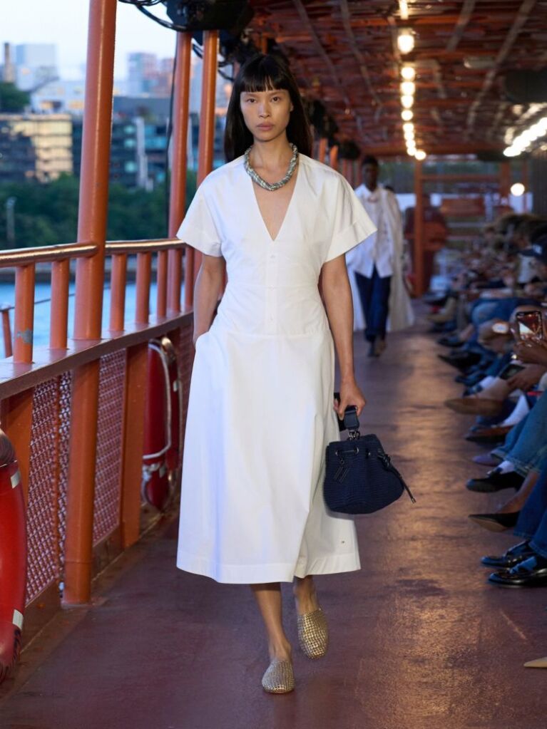 Άσπρο The Runway Collection Slim Φόρεμα Midi Σε Στιλ Πουκάμισο  Γυναίκες