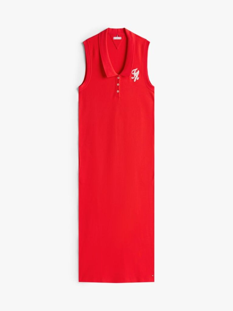 Κόκκινο The Runway Collection Midi Φόρεμα Πόλο Αμάνικο  Γυναίκες