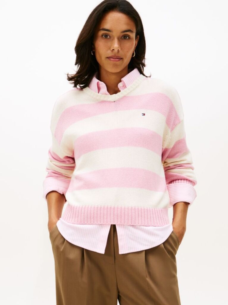 Multi Relaxed V-Neck Jumper With Cashmere  Women