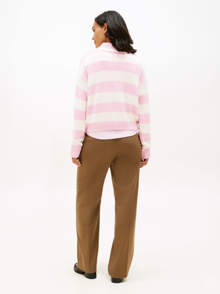 Multi Relaxed V-Neck Jumper With Cashmere  Women