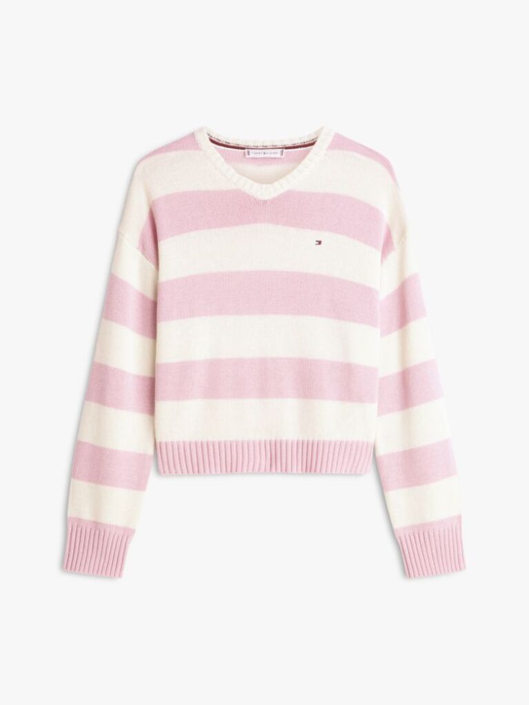 Multi Relaxed V-Neck Jumper With Cashmere  Women