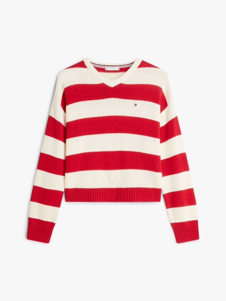 Multi Relaxed V-Neck Jumper With Cashmere  Women
