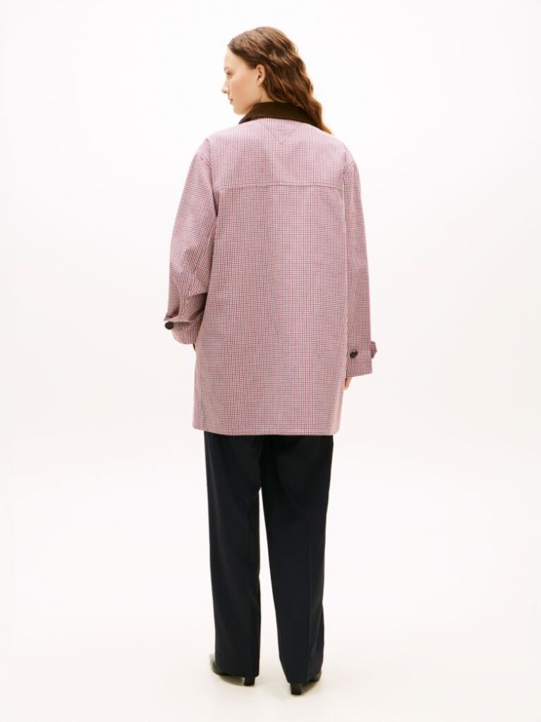 Multi Water Repellent Check Oversized 2-In-1 Coat  Women