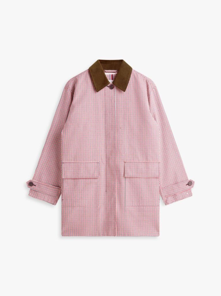 Multi Water Repellent Check Oversized 2-In-1 Coat  Women