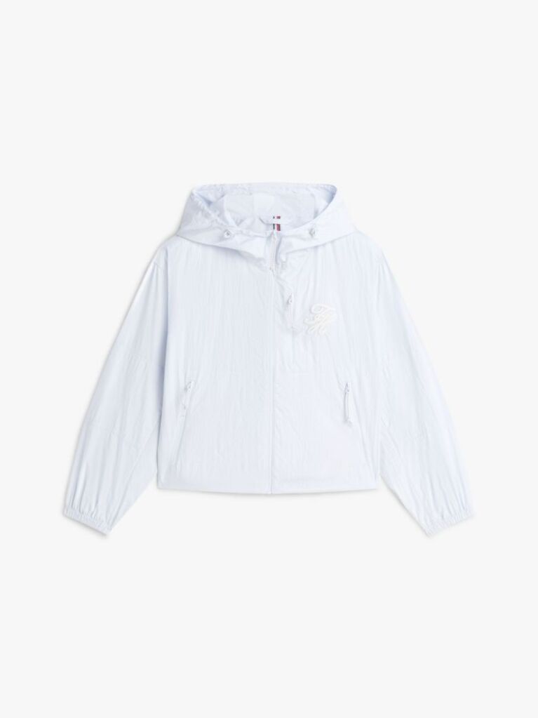 Blue Water Resistant Ripstop Hooded Jacket  Women