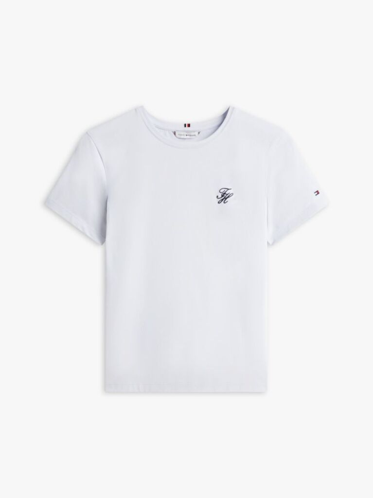 Μπλε T-Shirt Με Κεντημένο Λογότυπο Και Στρογγυλή Λαιμόκοψη  Γυναίκες