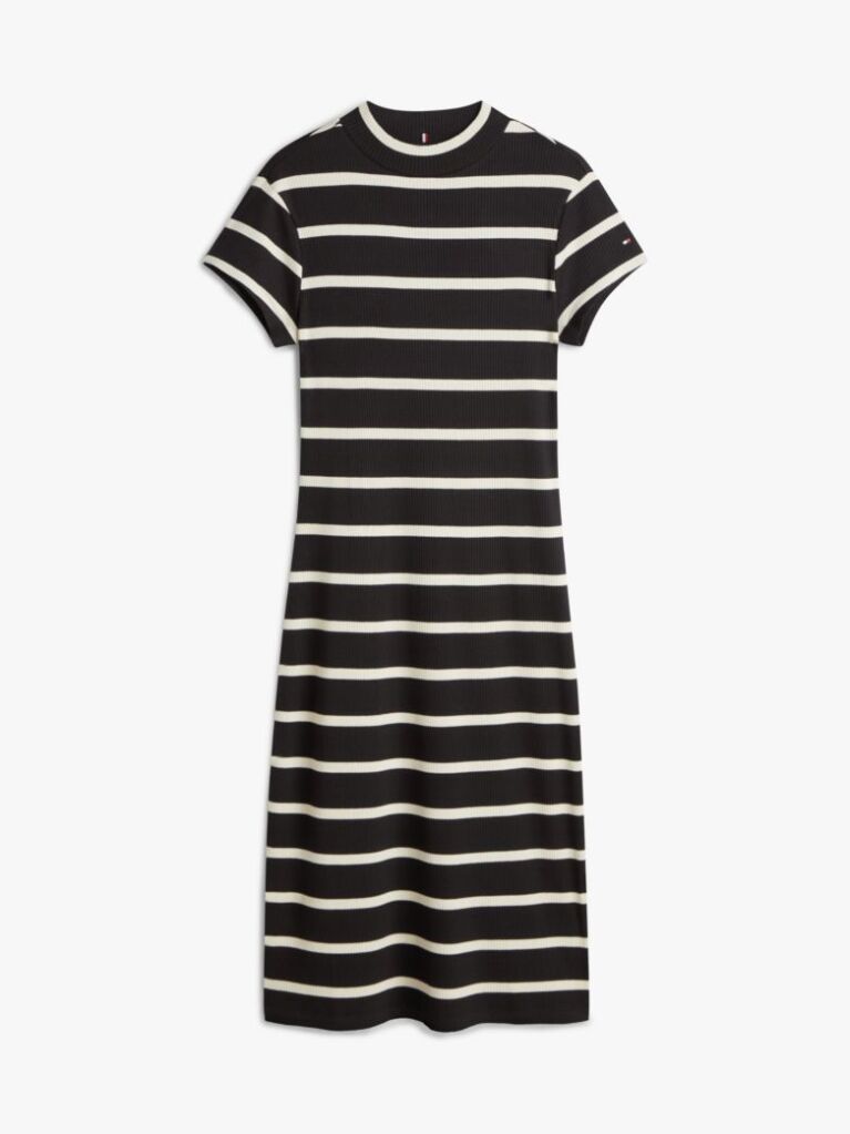 Multi Slim Rib Mock Midi Bodycon Dress  Women