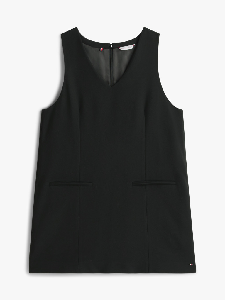 Black V-Neck Mini Shift Dress  Women