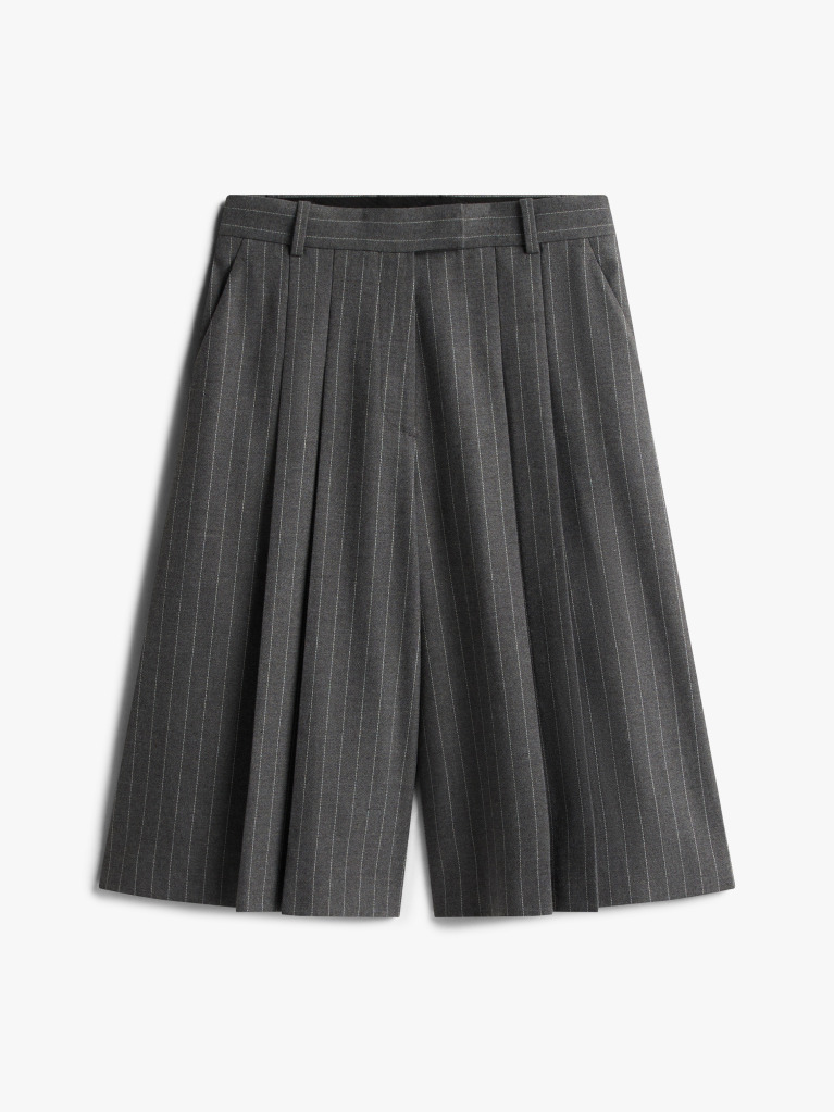 Grey Pinstripe Oversized Culottes  Women