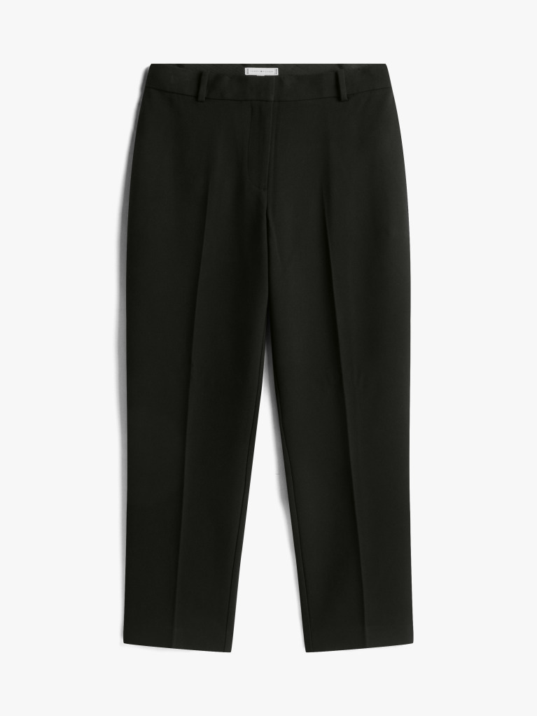 Black Slim Straight Leg Trousers  Women