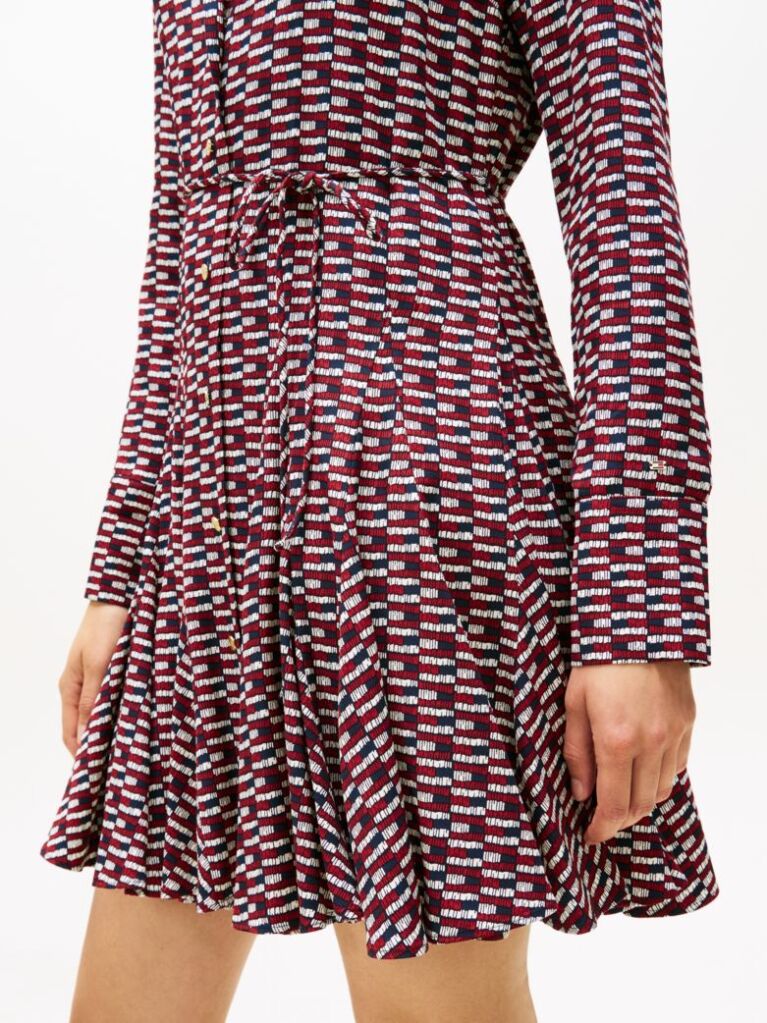 Multi Self-Tie Belt Slim Mini Shirt Dress  Women