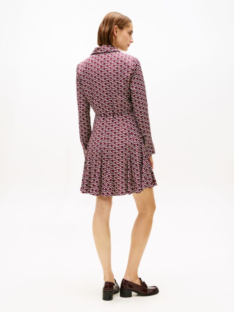 Multi Self-Tie Belt Slim Mini Shirt Dress  Women