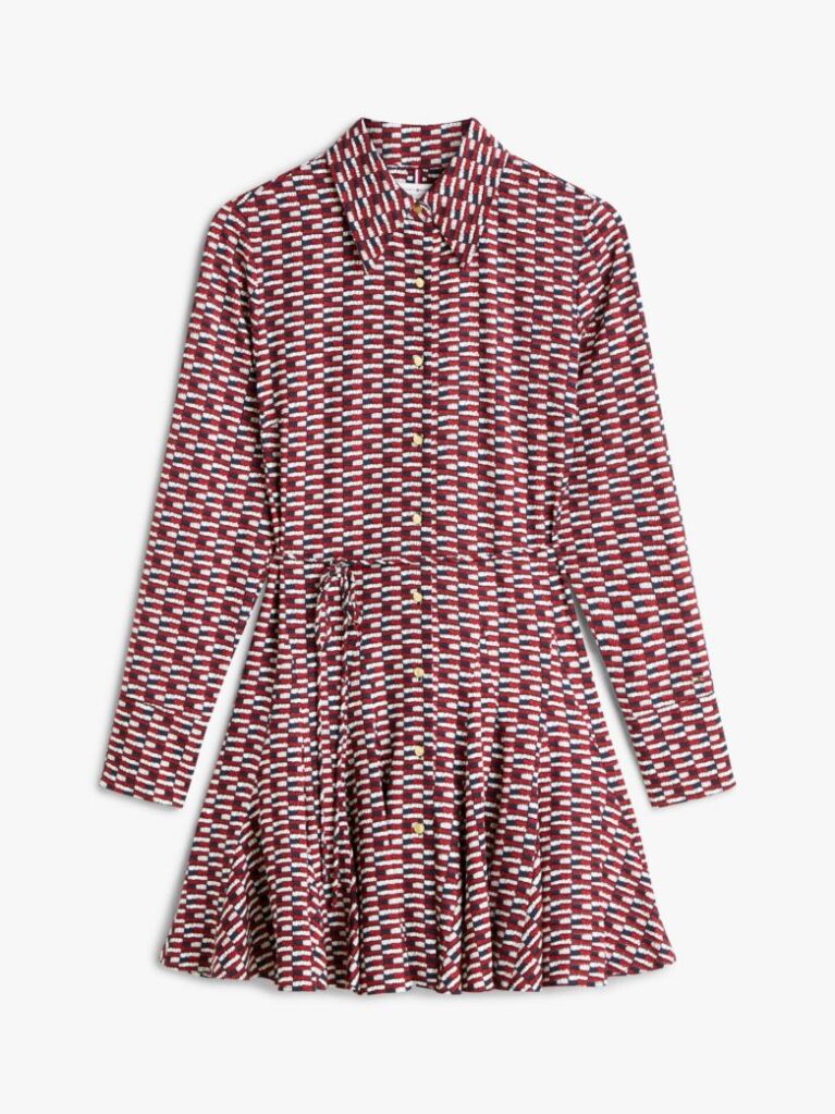 Multi Self-Tie Belt Slim Mini Shirt Dress  Women