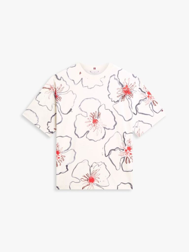 Multi Άνετο Oversized T-Shirt Με Floral Σχέδιο  Γυναίκες