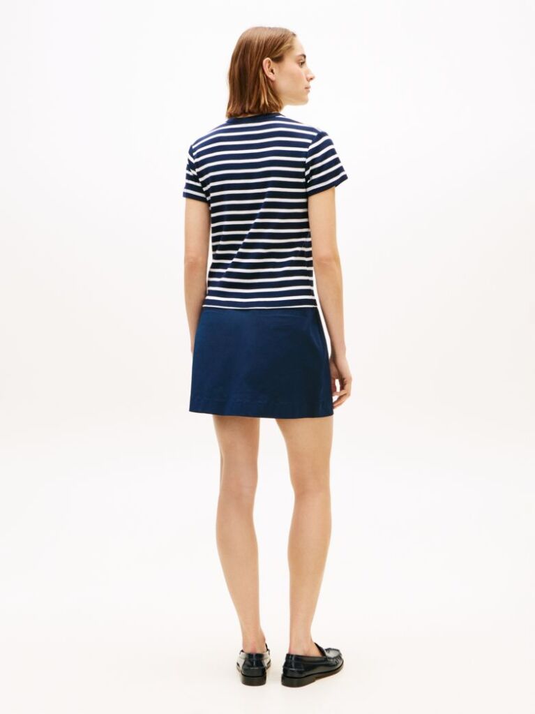 Multi Gold-Tone Button-Thru Slim T-Shirt  Women