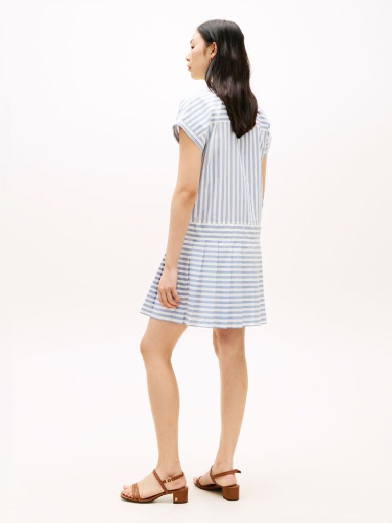 Multi Gold-Tone Button Relaxed Mini Shirt Dress  Women