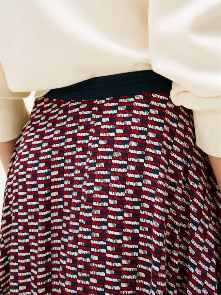 Multi A-Line Twill Midi Skirt  Women