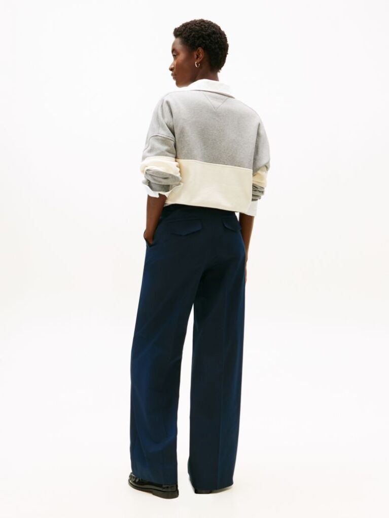 Blue Wide Leg Chinos  Women