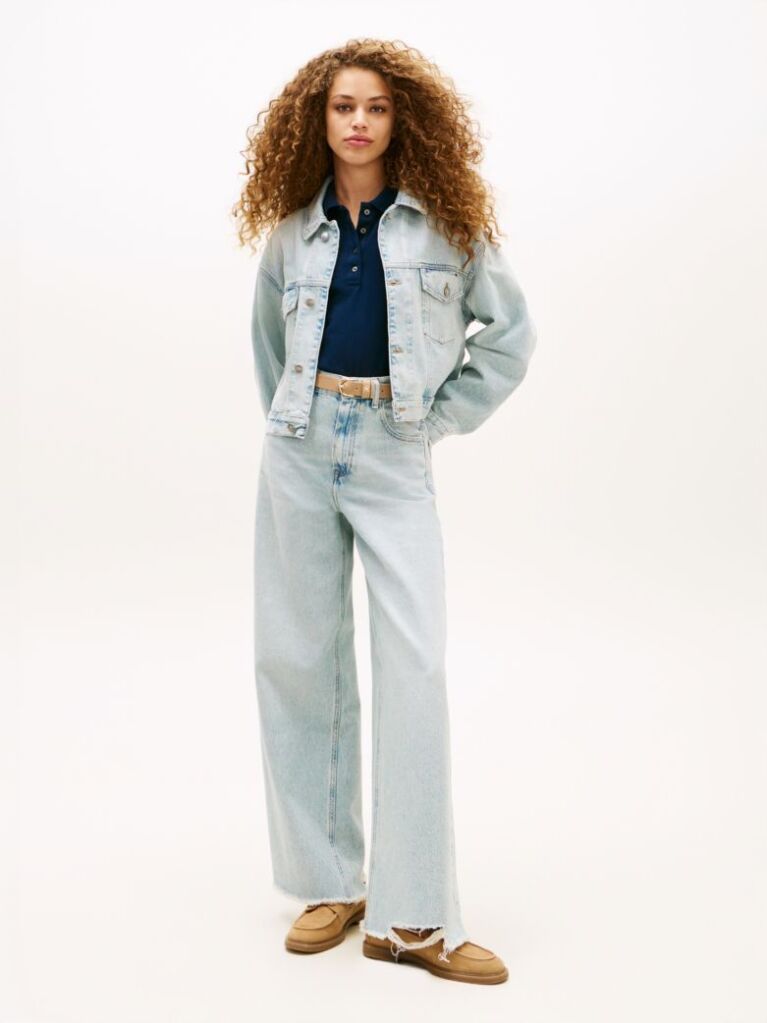 Blue Heritage Relaxed Short Denim Trucker Jacket  Women