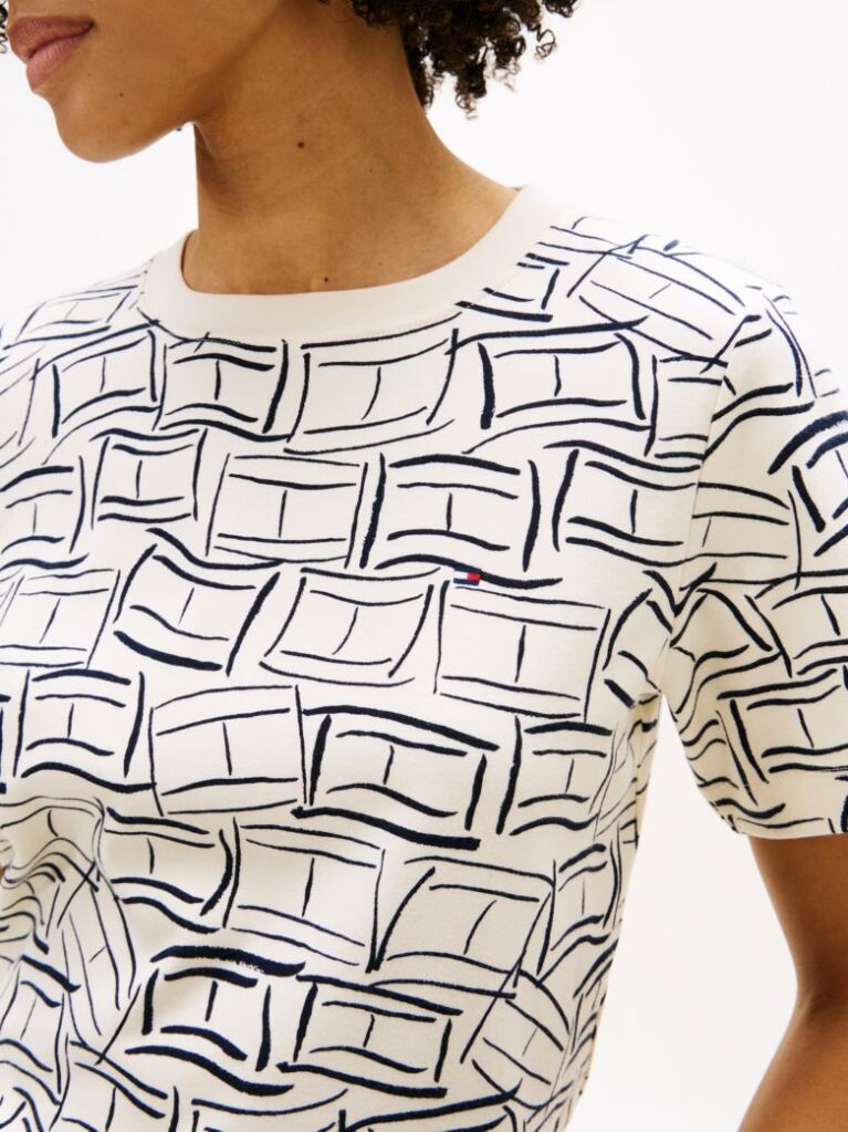 Multi Interlock Knit Boxy T-Shirt  Women