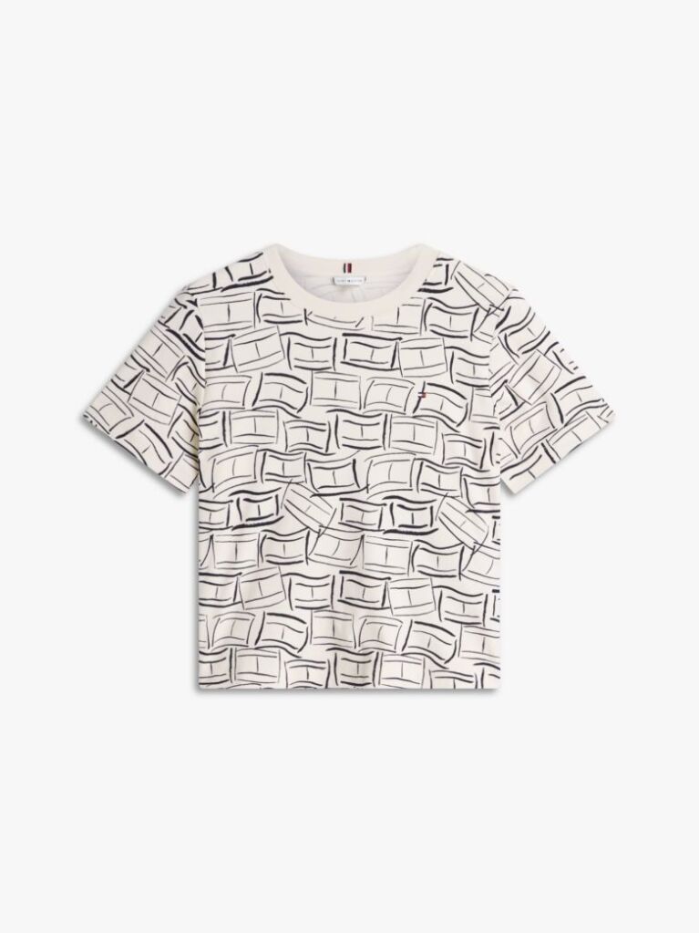 Multi Interlock Knit Boxy T-Shirt  Women