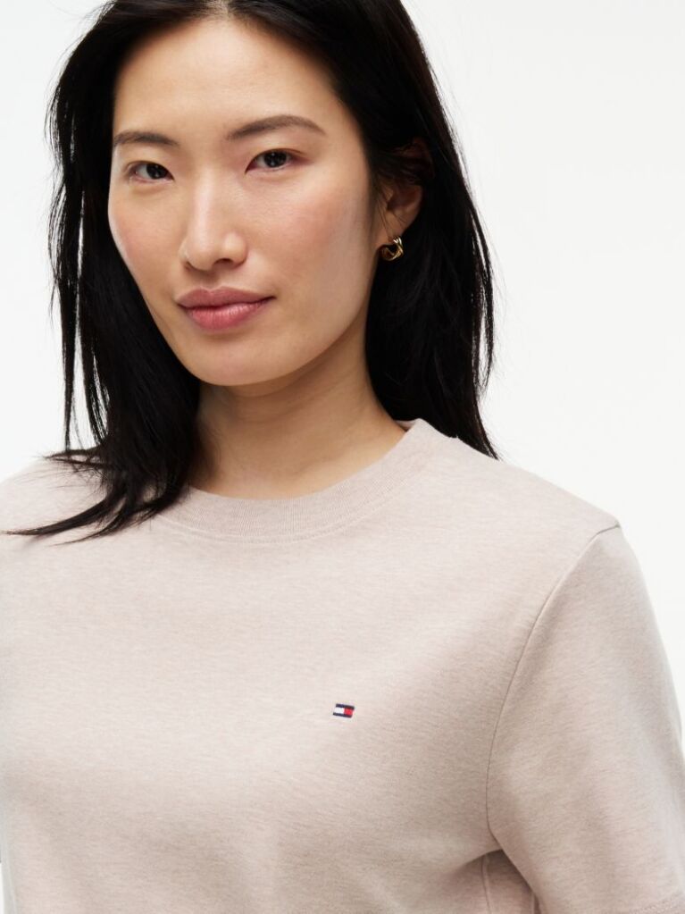 Μπεζ Boxy T-Shirt Με Πλέξη Interlock  Γυναίκες
