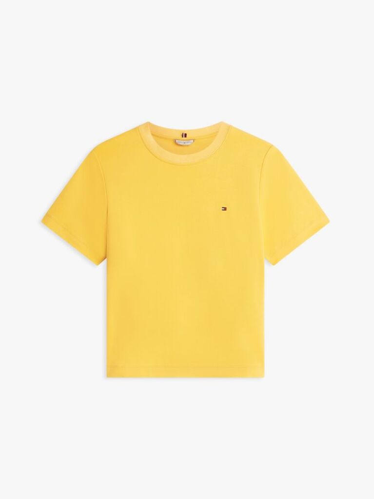 Orange Interlock Knit Boxy T-Shirt  Women