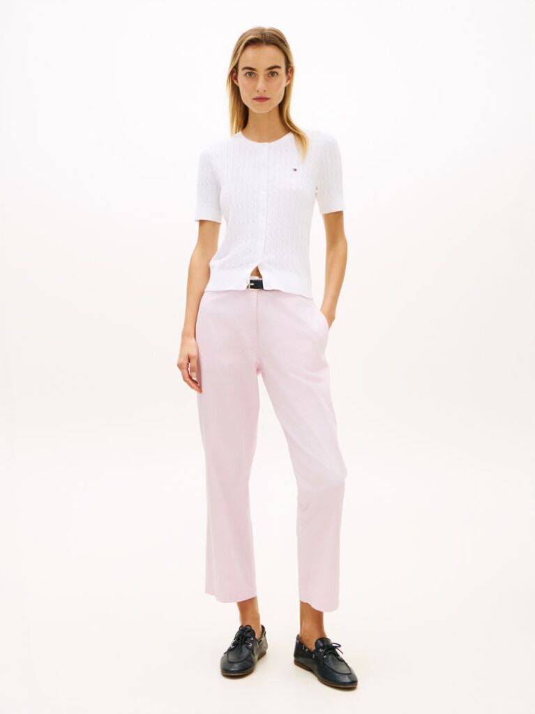 Purple Washed Slim Straight Leg Chinos  Women