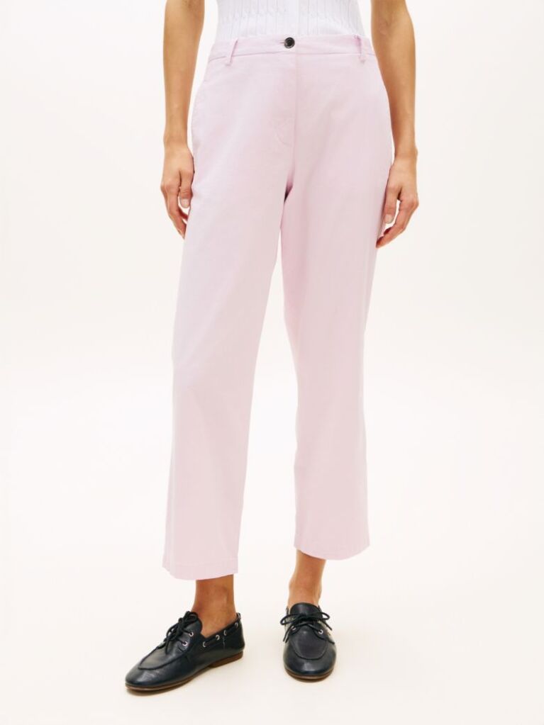 Purple Washed Slim Straight Leg Chinos  Women