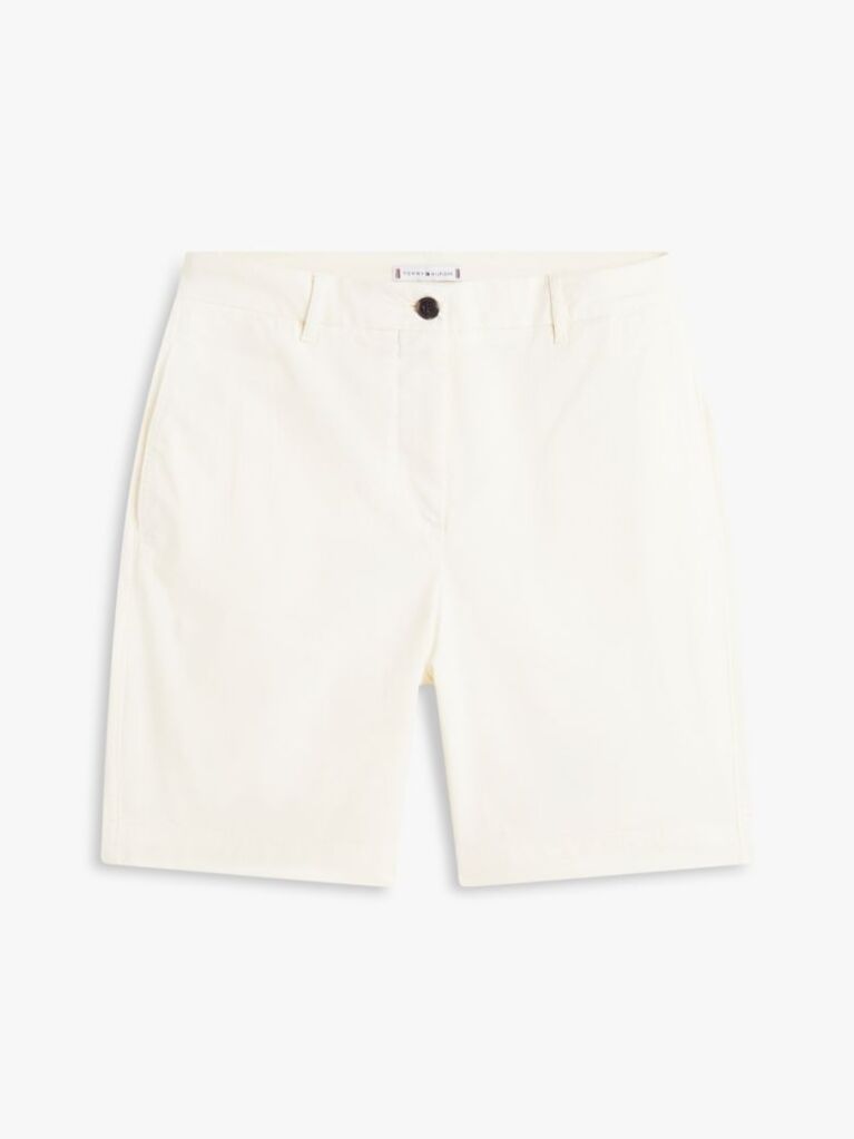 Beige Washed Regular Chino Bermuda Shorts  Women