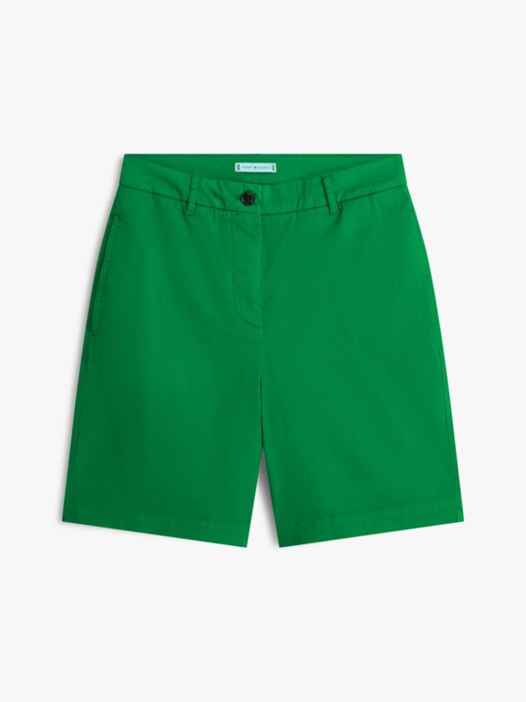 Green Washed Regular Chino Bermuda Shorts  Women