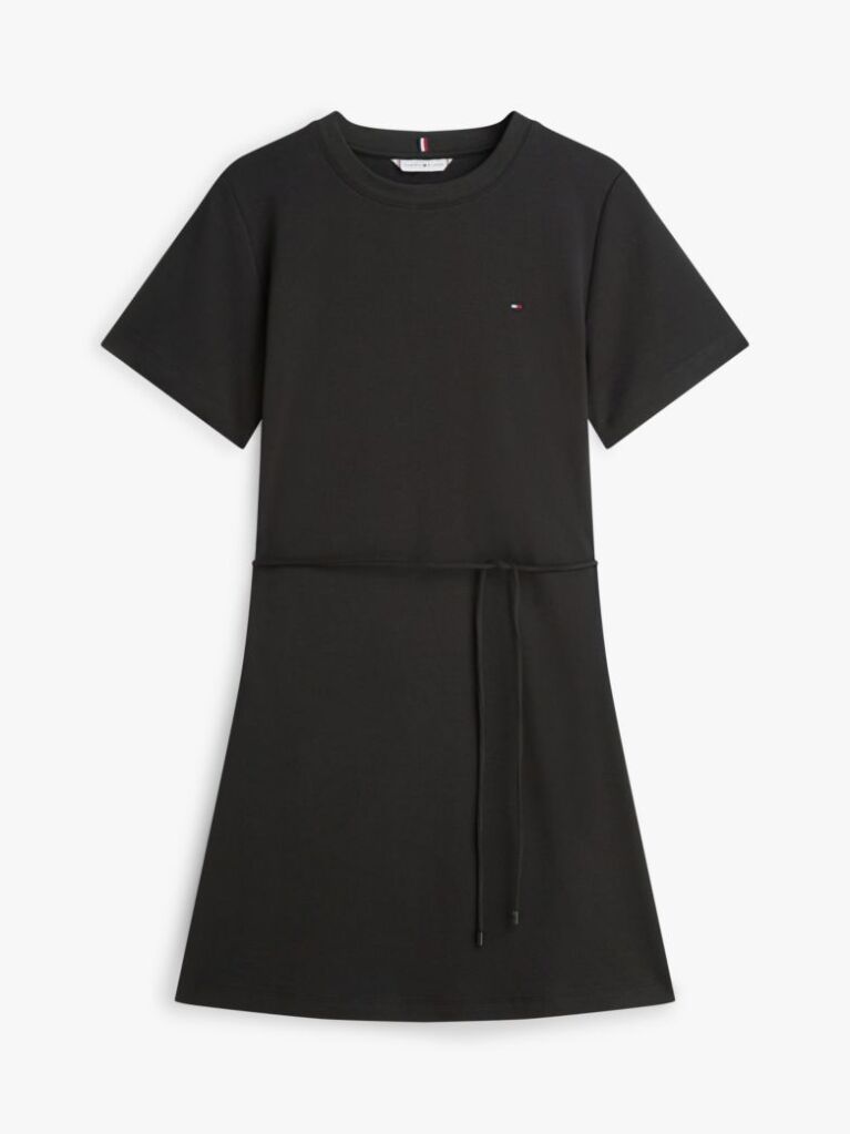 Black Interlock Knit Mini T-Shirt Dress  Women