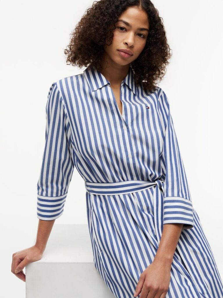 Multi Belted Relaxed Midi Shirt Dress  Women