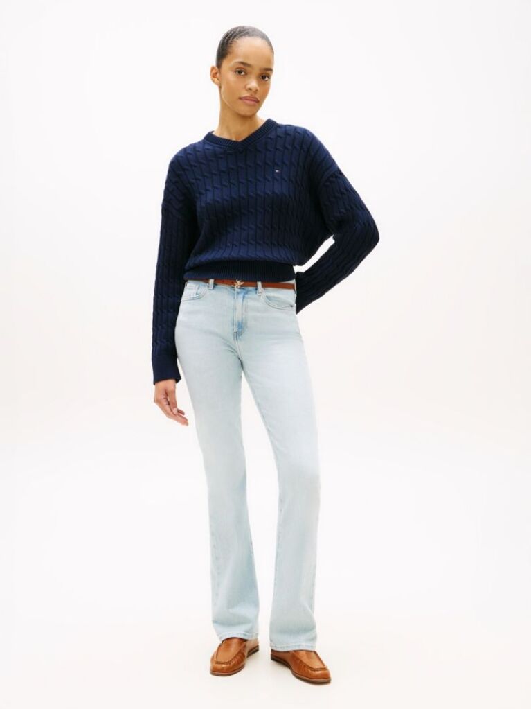 Blue Faded Mid Rise Bootcut Jeans  Women
