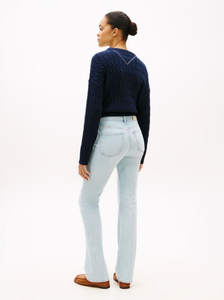 Blue Faded Mid Rise Bootcut Jeans  Women