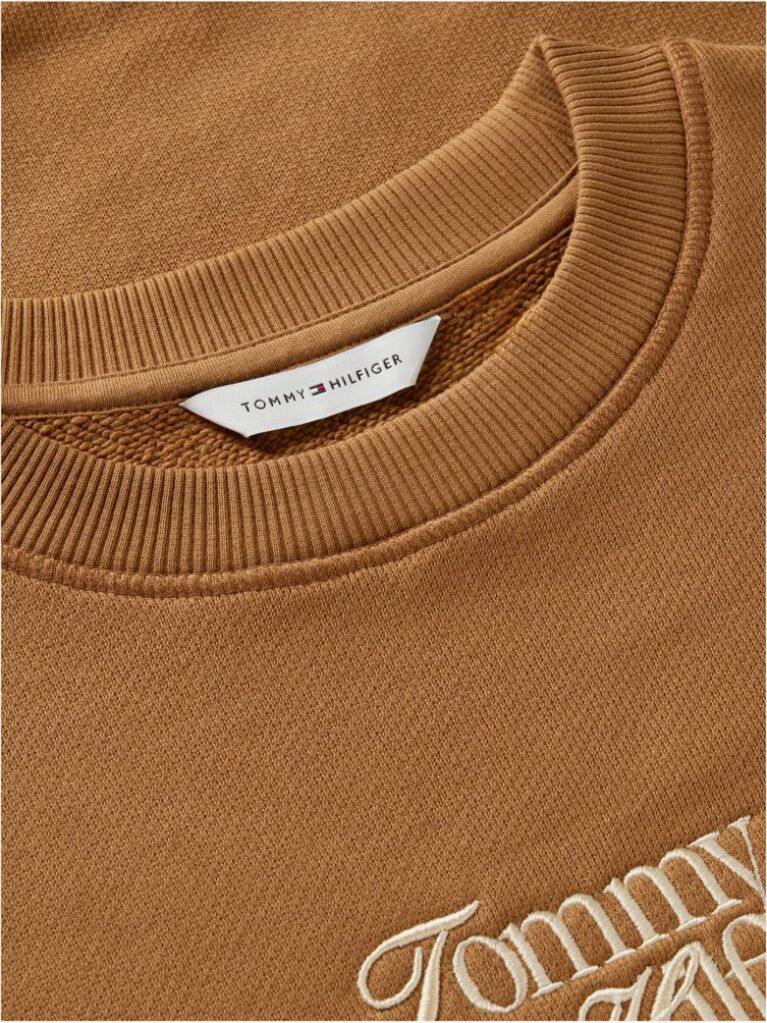 Brown Logo Relaxed Terry Sweatshirt  Women