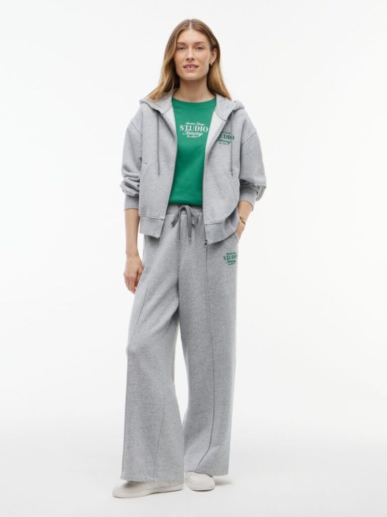 Grey Terry Straight Leg Joggers  Women