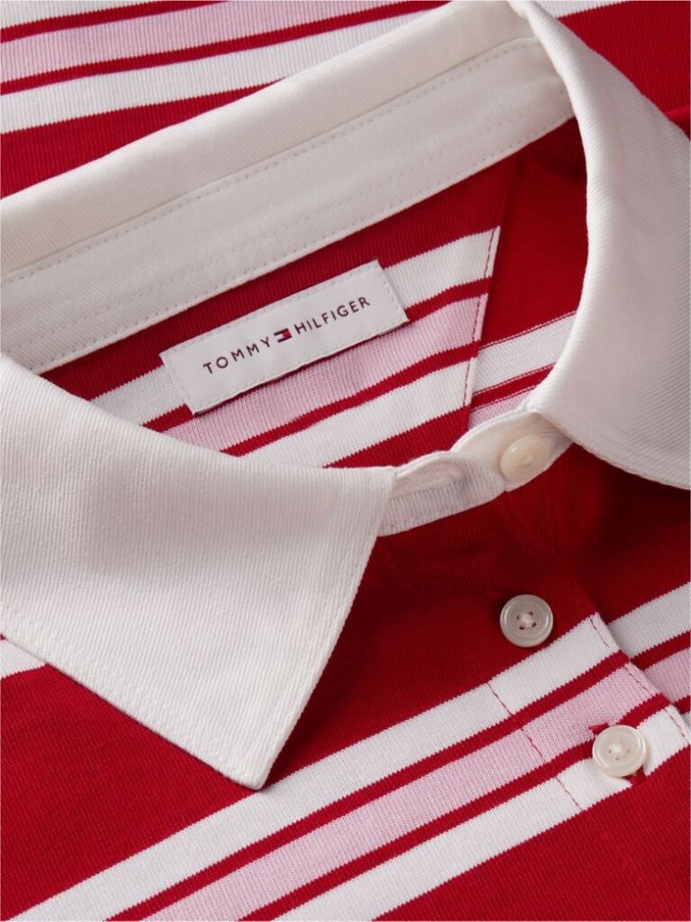 Multi Rugby Stripe Relaxed Polo Sweatshirt  Women