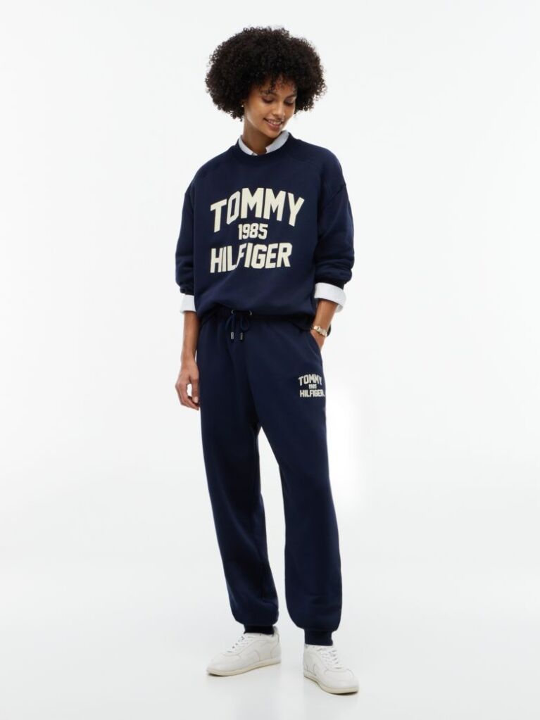 Blue Flock Varsity Logo Oversized Sweatshirt  Women