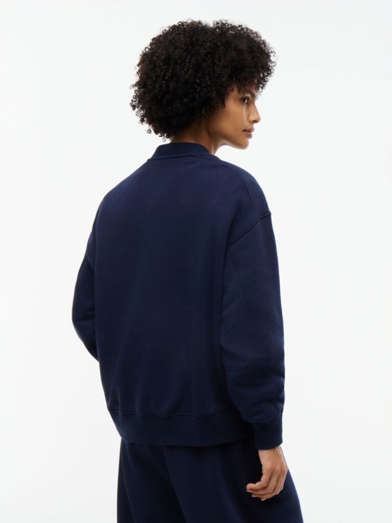 Blue Flock Varsity Logo Oversized Sweatshirt  Women
