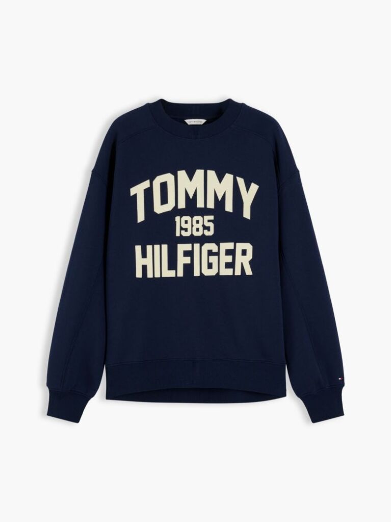 Blue Flock Varsity Logo Oversized Sweatshirt  Women