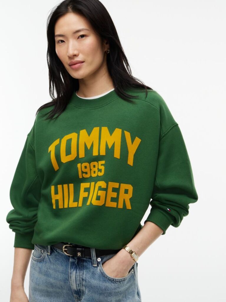 Green Flock Varsity Logo Oversized Sweatshirt  Women