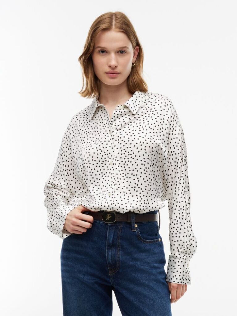 Multi Relaxed Fit Print Satin Shirt  Women