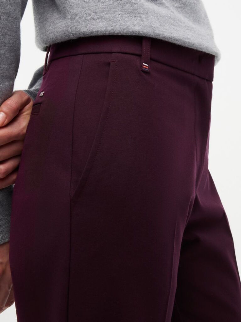 Red Travel Slim Bootcut Trousers  Women