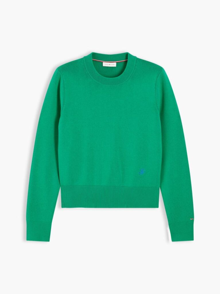 Green Premium Knit Crew Neck Jumper  Women