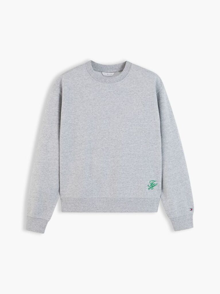 Grey Tonal Logo Crew Neck Sweatshirt  Women
