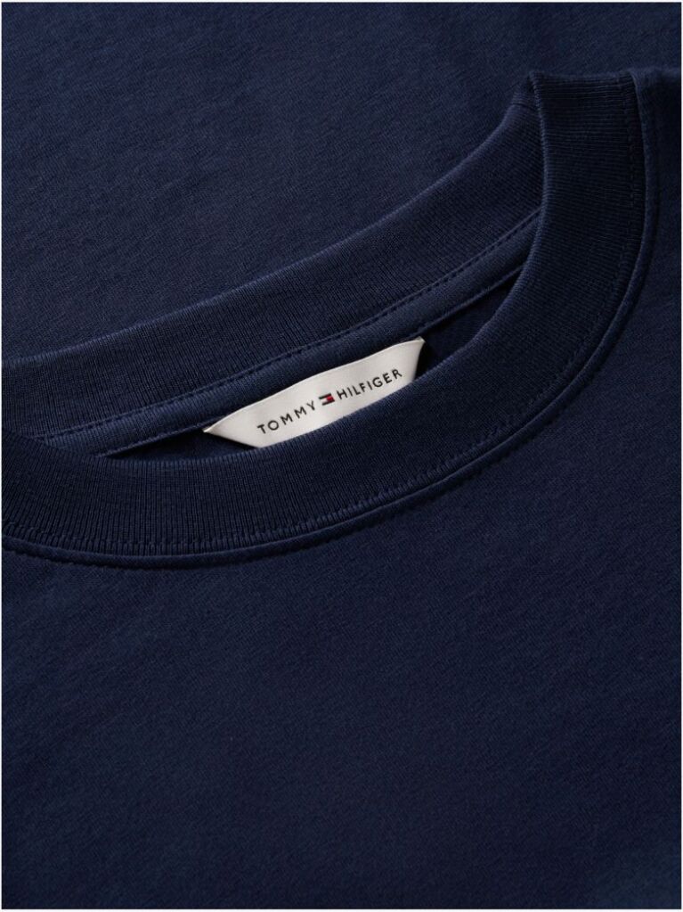 Μπλε Βαμβακερό T-Shirt Με Κλασική Λαιμόκοψη Και Λογότυπο  Γυναίκες